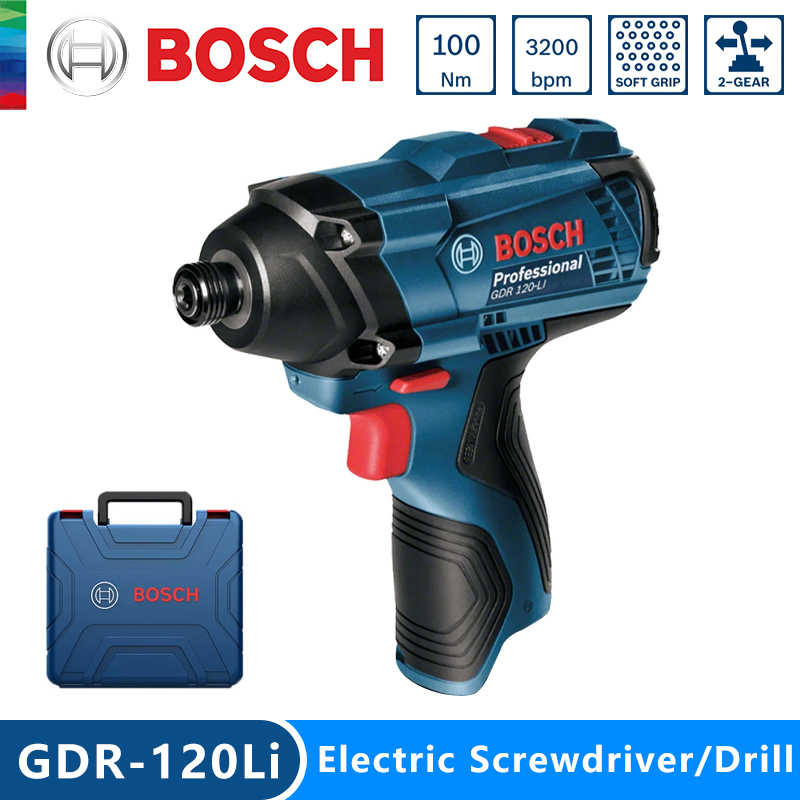 Impact Driver Cordless - Bosch Original GDR 120-LI Rechargeable Cordless