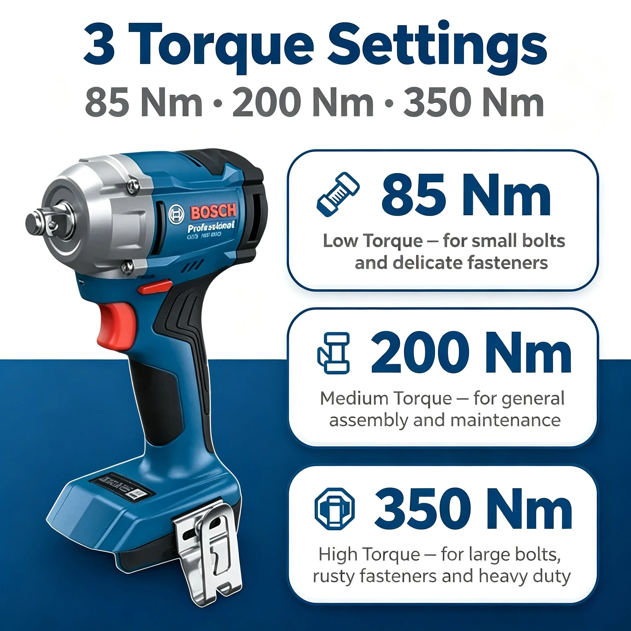 Impact Driver Cordless - Bosch Professional GDS 18V-350 Cordless Impact