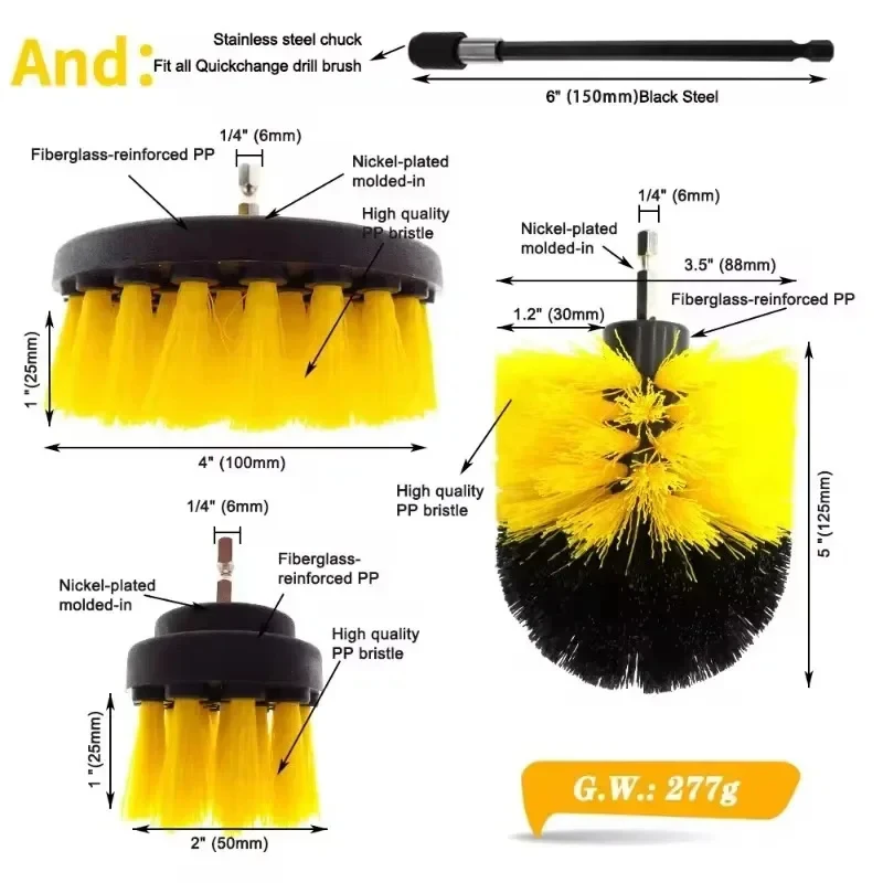 Electric Cleaning Brush Drill  - đánh giá và giá Power Tools Yellow