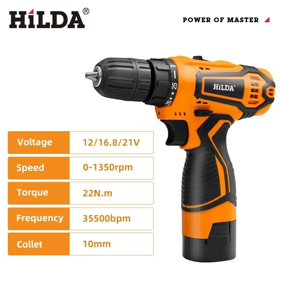 HILDA 12V/16.8V Cordless Drill - đánh giá và giá Power Tools You Must Have