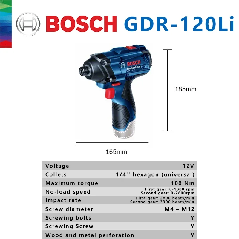 Bosch Original GDR 120-LI Rech - đánh giá và giá Impact Driver Cordless