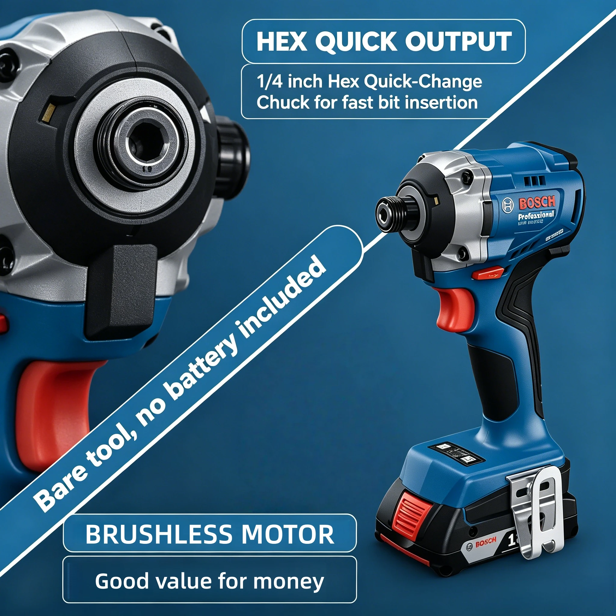 Bosch GDR 18V‑215 Brushless Co - đánh giá và giá Impact Driver Cordless